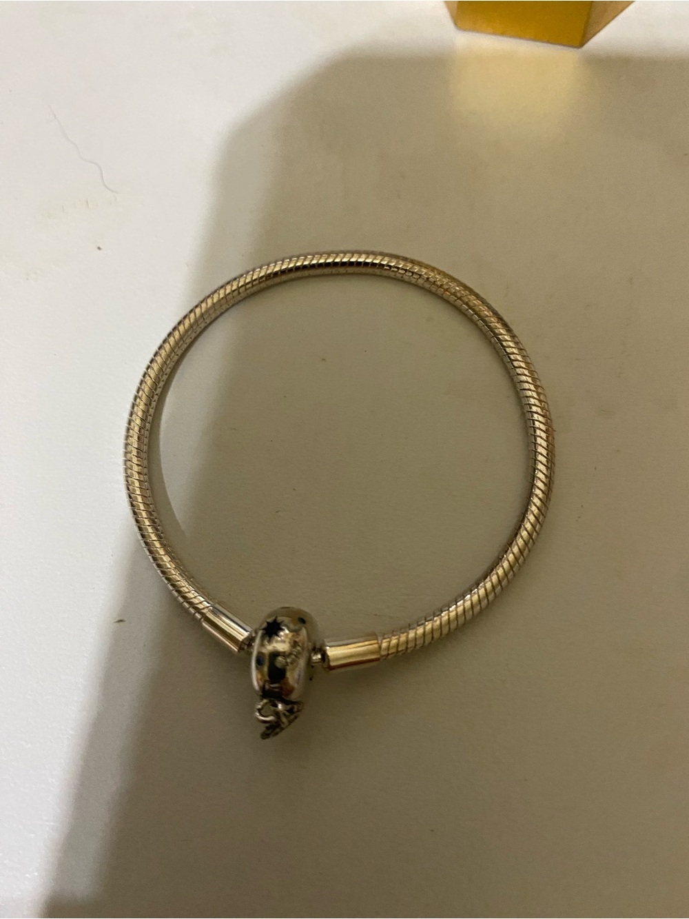 Silver Tone Snake Chain Charm Bracelet for Kids